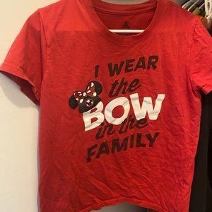 I wear the bow in family Minnie Mouse Disney shirt M
